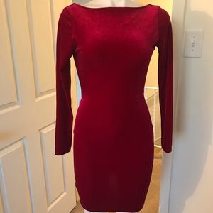 Fashion Nova fitted velvet dress